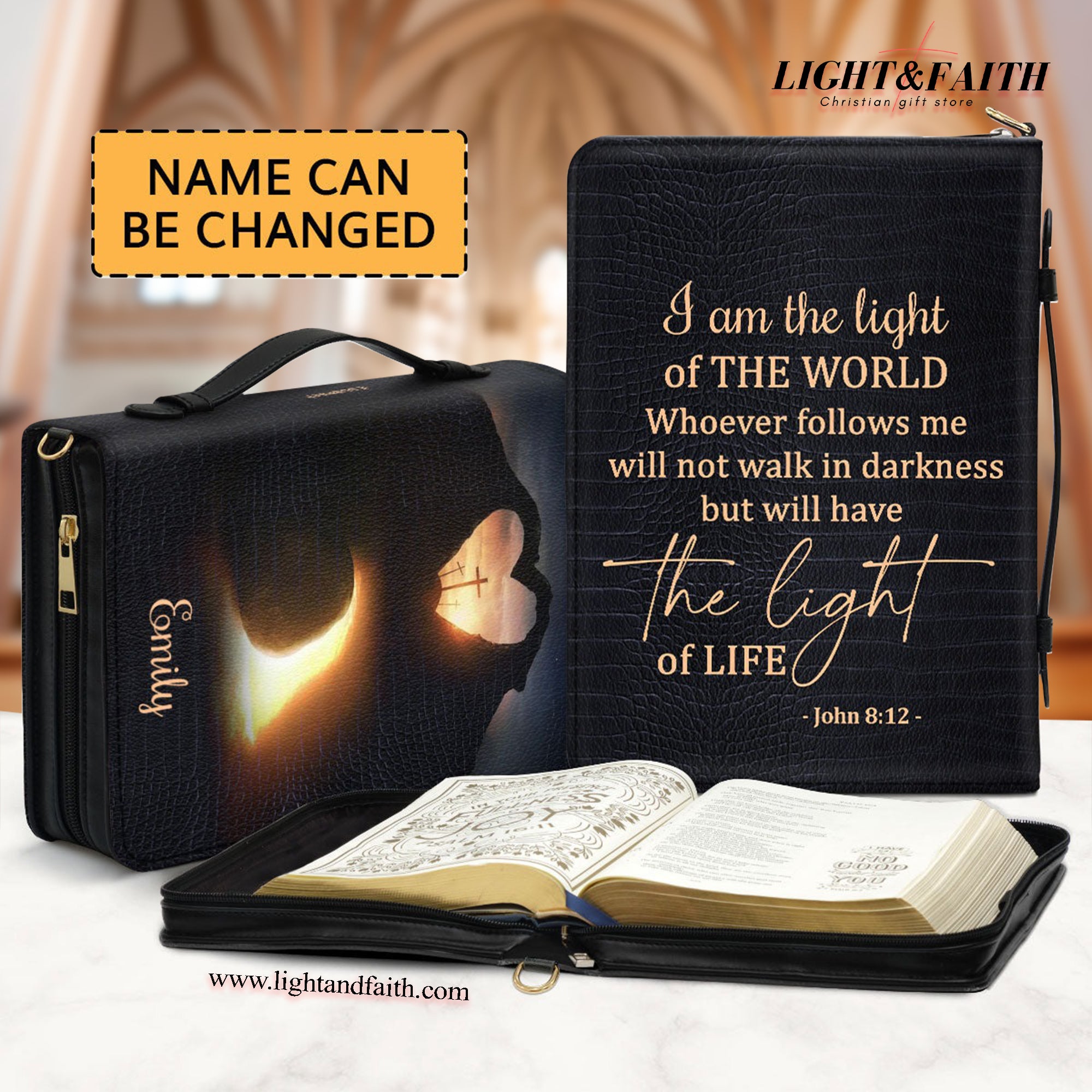 Personalized Zippered Bible Cover, Bible Case, Gift For Pastors, Christian Gift, Bible Covers Jesus Gifts